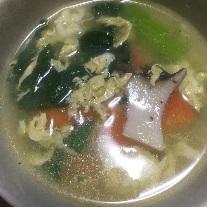 冷蔵庫の残り物野菜で!サンラータン!